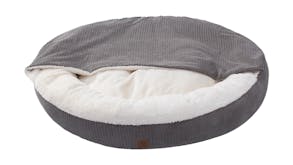 Charlie's "Snookie" Corncob Fabric Pet Bed with Hood Extra Large - Grey