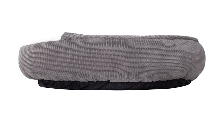 Charlie's "Snookie" Corncob Fabric Pet Bed with Hood Extra Large - Grey