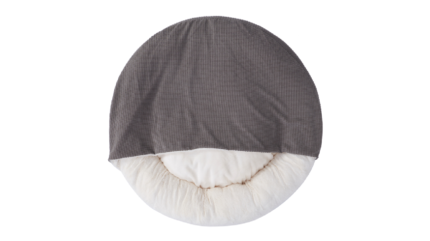 Charlie's "Snookie" Corncob Fabric Pet Bed with Hood Extra Large - Grey