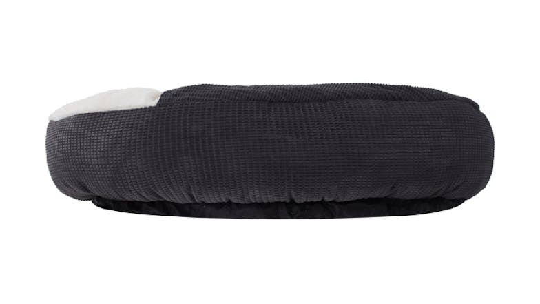 Charlie's "Snookie" Corncob Fabric Pet Bed with Hood Extra Large - Charcoal