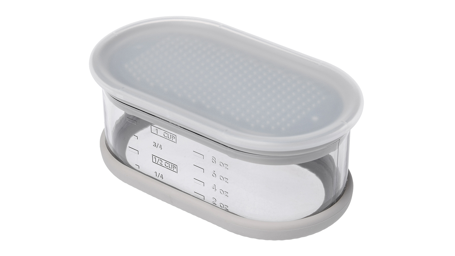 Gourmet Kitchen Modern Mini Grater & Storage Set 5pcs. - Grey