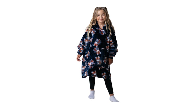 Uggo Wear Sherpa Fleece Hoodie Kids - Navy Tig-AWR