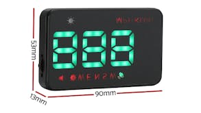 Giantz Dual Mode Flat Digital GPS & Speedometer 90mm - Black