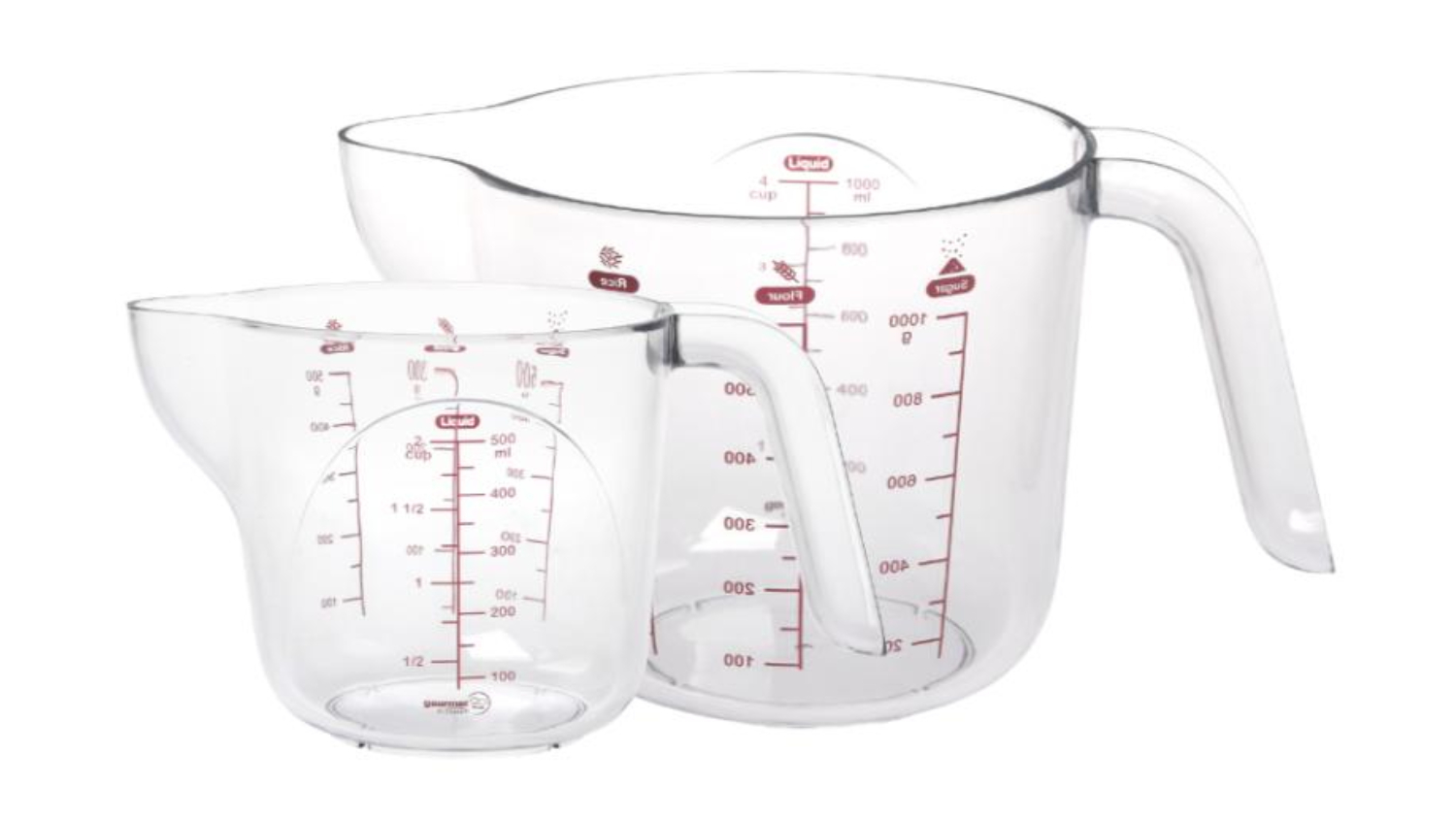 Gourmet Kitchen Plastic Measuring Jug Set 2pcs.