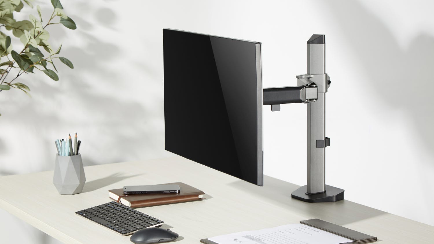 Konic Deluxe Single-Screen Articulating Arm for 17"-32" Monitor - Grey (KN-DE512C)