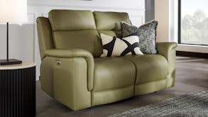Kobe 2 Seater Leather Electric Recliner Sofa