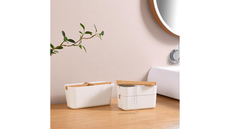 TAKARA "Takae" Modern Vanity Storage Set 2pcs. - White