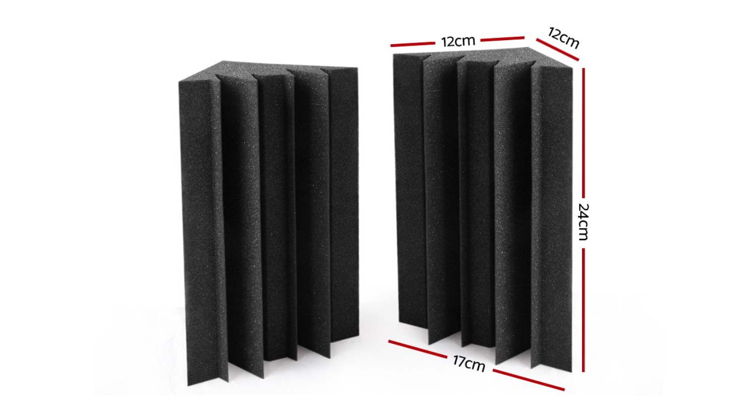 Alpha Studio Corner Acoustic Absorbtion Foam 60pcs. - Black