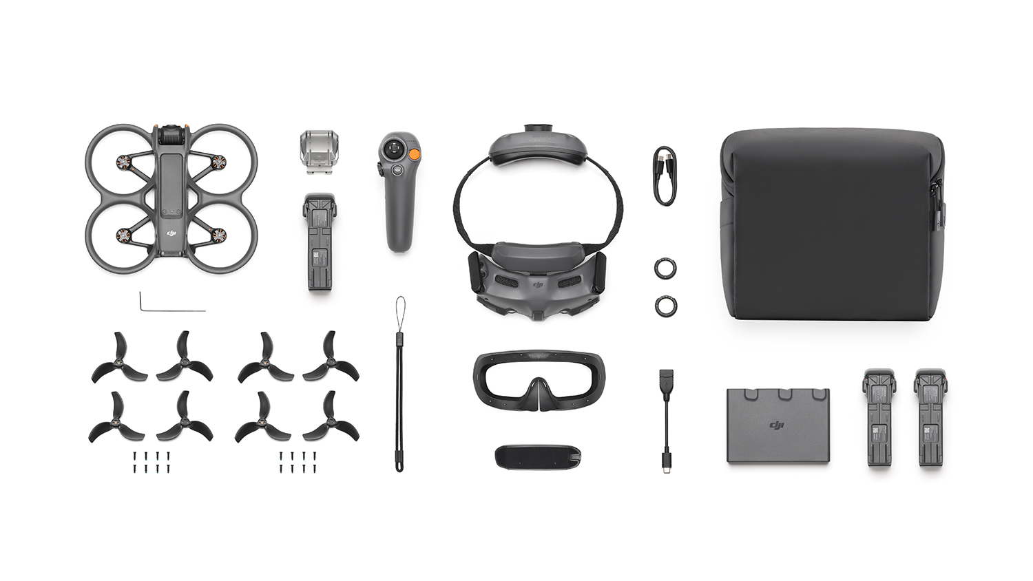 DJI Avata 2 Drone Fly More Combo with Triple Batteries - Grey