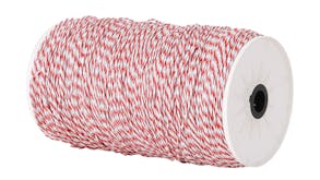 Giantz Anti-Rust Electric Fence Polywire with Warning Sign 1km - Red/White