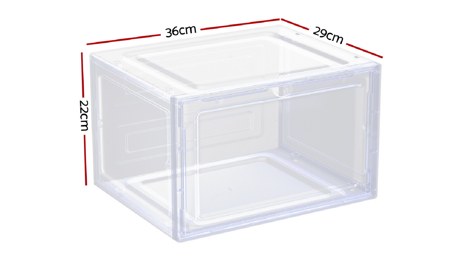 Artiss Transparent Side Display Shoe Box 2pcs.