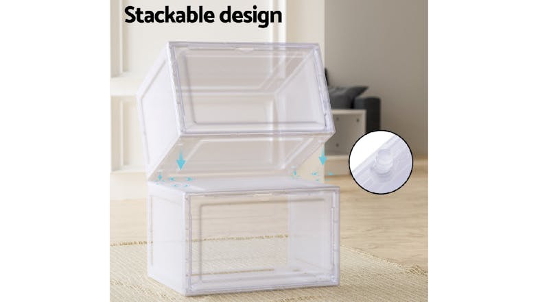 Artiss Transparent Side Display Shoe Box 2pcs.