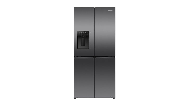 Hisense 483L Quad Door Fridge Freezer with Ice & Water Dispenser - Dark Steel (HRCD483TBW)