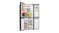 Hisense 483L Quad Door Fridge Freezer with Ice & Water Dispenser - Dark Steel (HRCD483TBW)