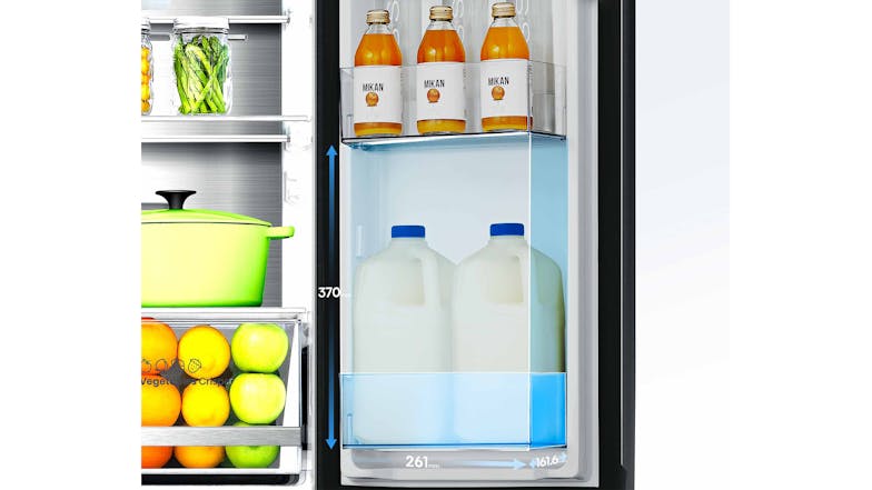 Hisense 483L Quad Door Fridge Freezer with Ice & Water Dispenser - Dark Steel (HRCD483TBW)