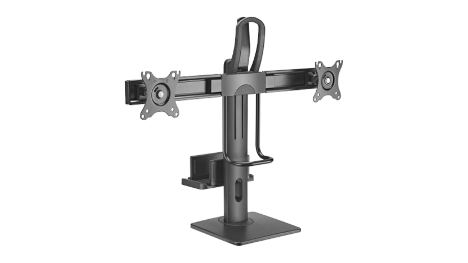 Konic Dual Screen Monitor Lift with TriPoint Articulation, Read CPU