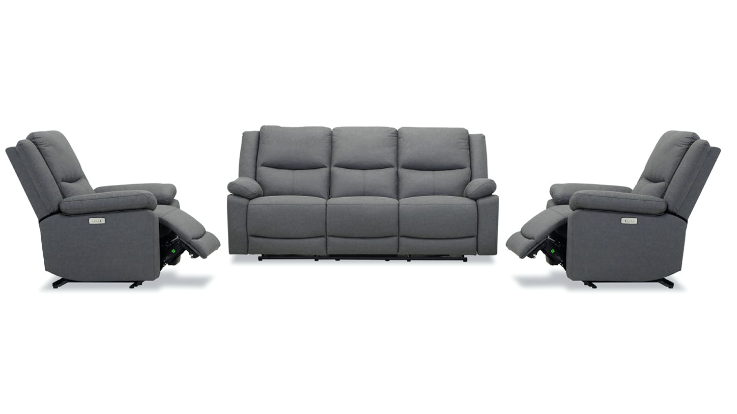 Savoy 3 Piece Fabric Electric Recliner Lounge Suite
