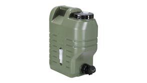 Weisshorn Sturdy Outdoor Water Cannister 12L with Spigot, Cleaning Brush - Camo Green
