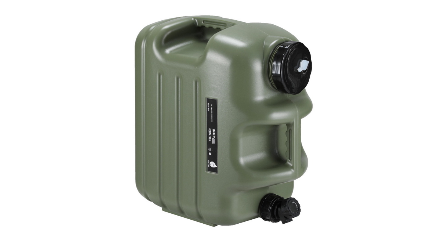 Weisshorn Sturdy Outdoor Water Cannister 25L with Spigot, Cleaning Brush - Camo Green