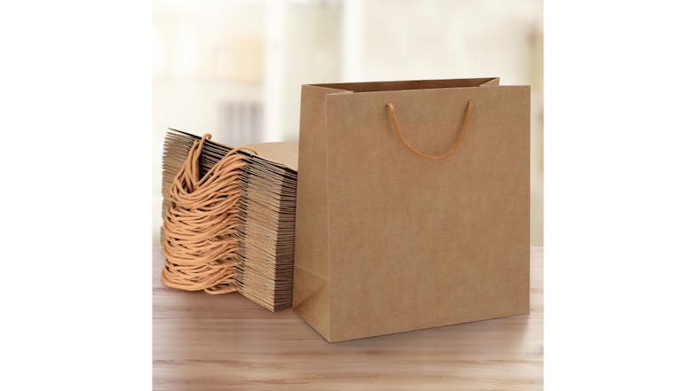 New Aim Paper Gift Bags 32 x 34 15cm 50pcs. - Brown