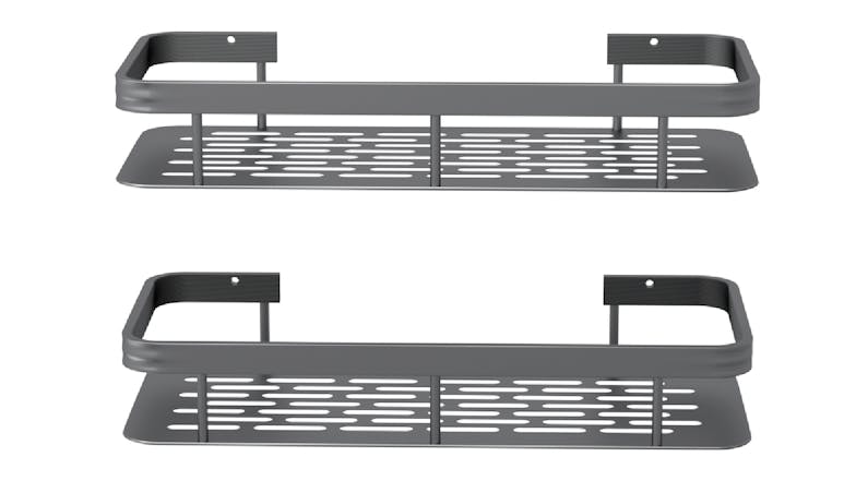 Cefito Sturdy Modern Corner Shelf 2pcs. - Matte Grey