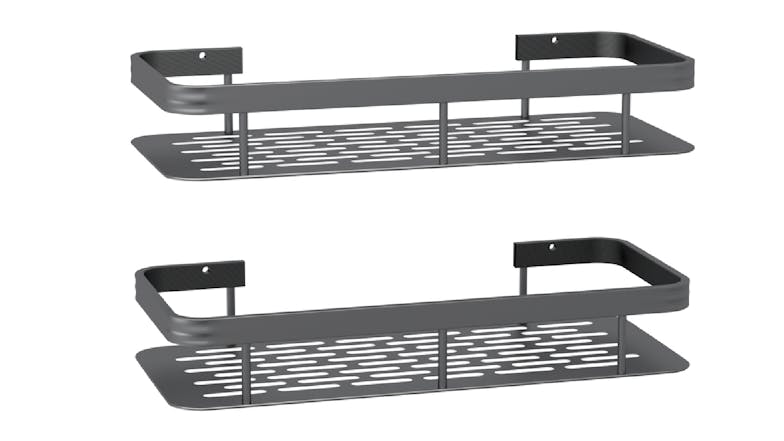 Cefito Sturdy Modern Corner Shelf 2pcs. - Matte Grey