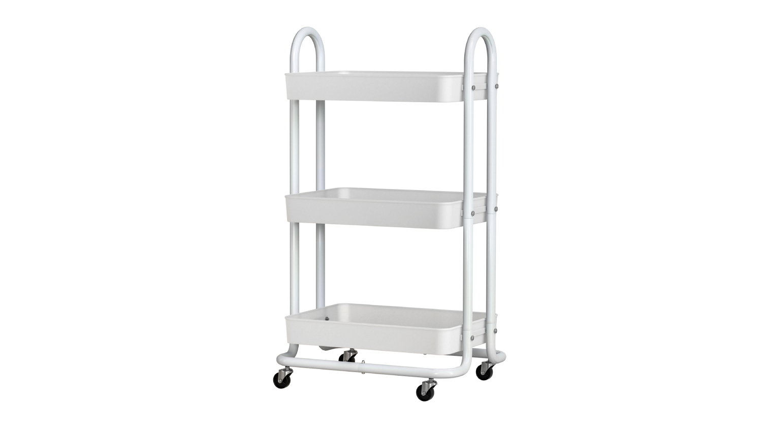 Artiss Modern Metal 3-Tier Storage Trolley - White