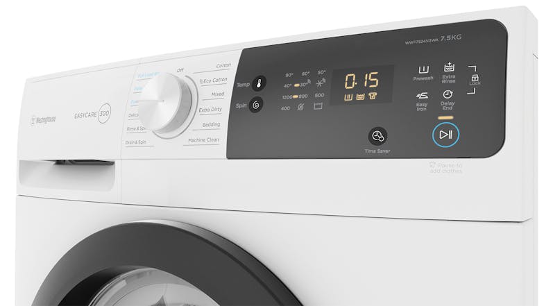 Westinghouse 7.5kg 12 Program Front Loading Washing Machine - White (300 Series/WWF7524N3WA)