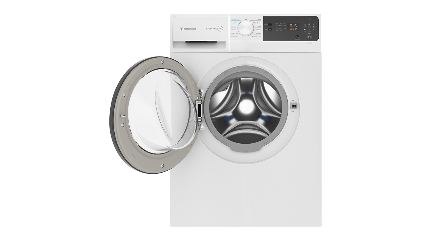 Westinghouse 7.5kg Front Loading Washing Machine with 12 Programs - White (300 Series/WWF7524N3WA)