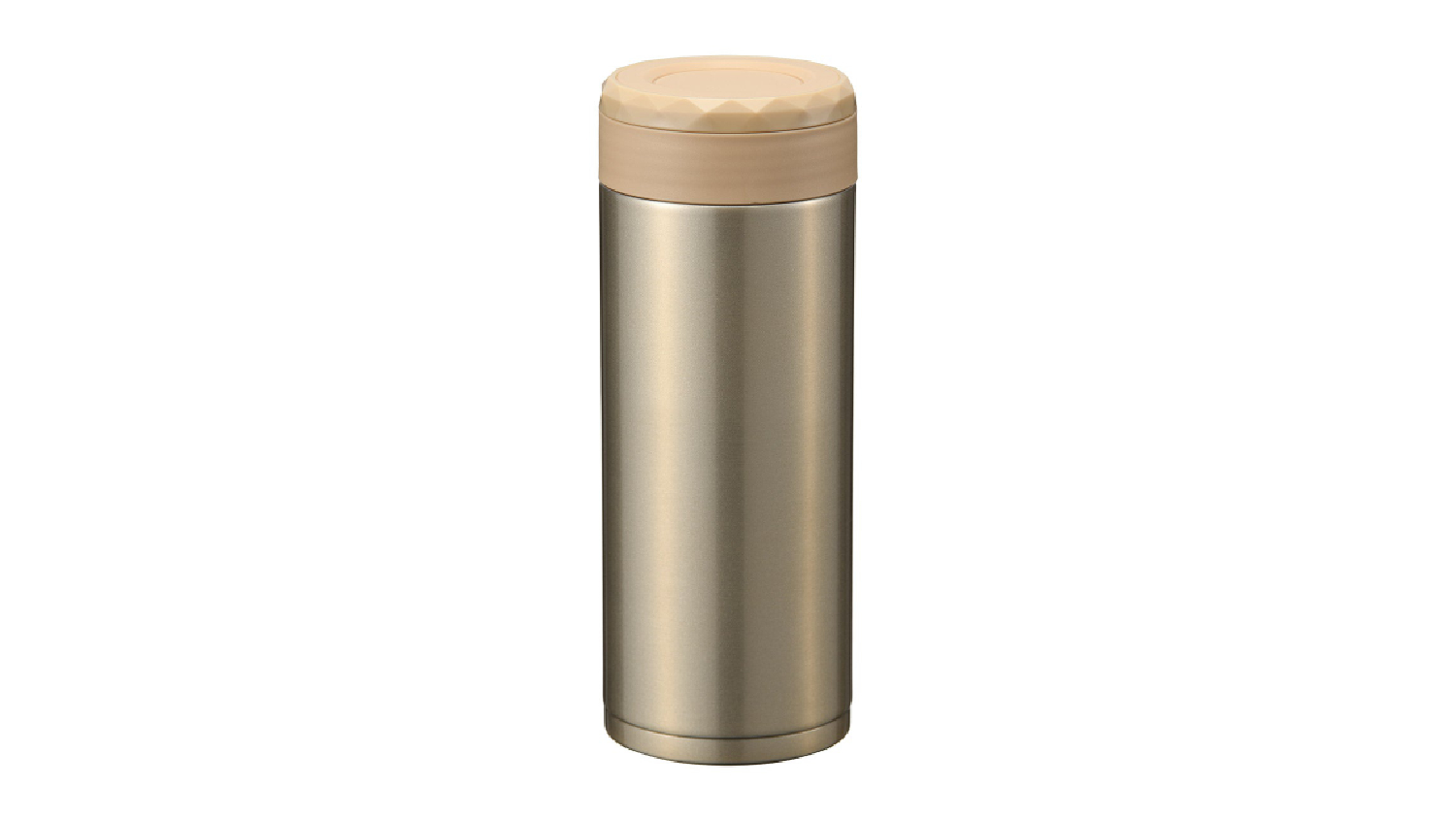 FORTEC Vacuum Insulated Drinking Flask with Lid, Wide Mouth 600ml - Gold