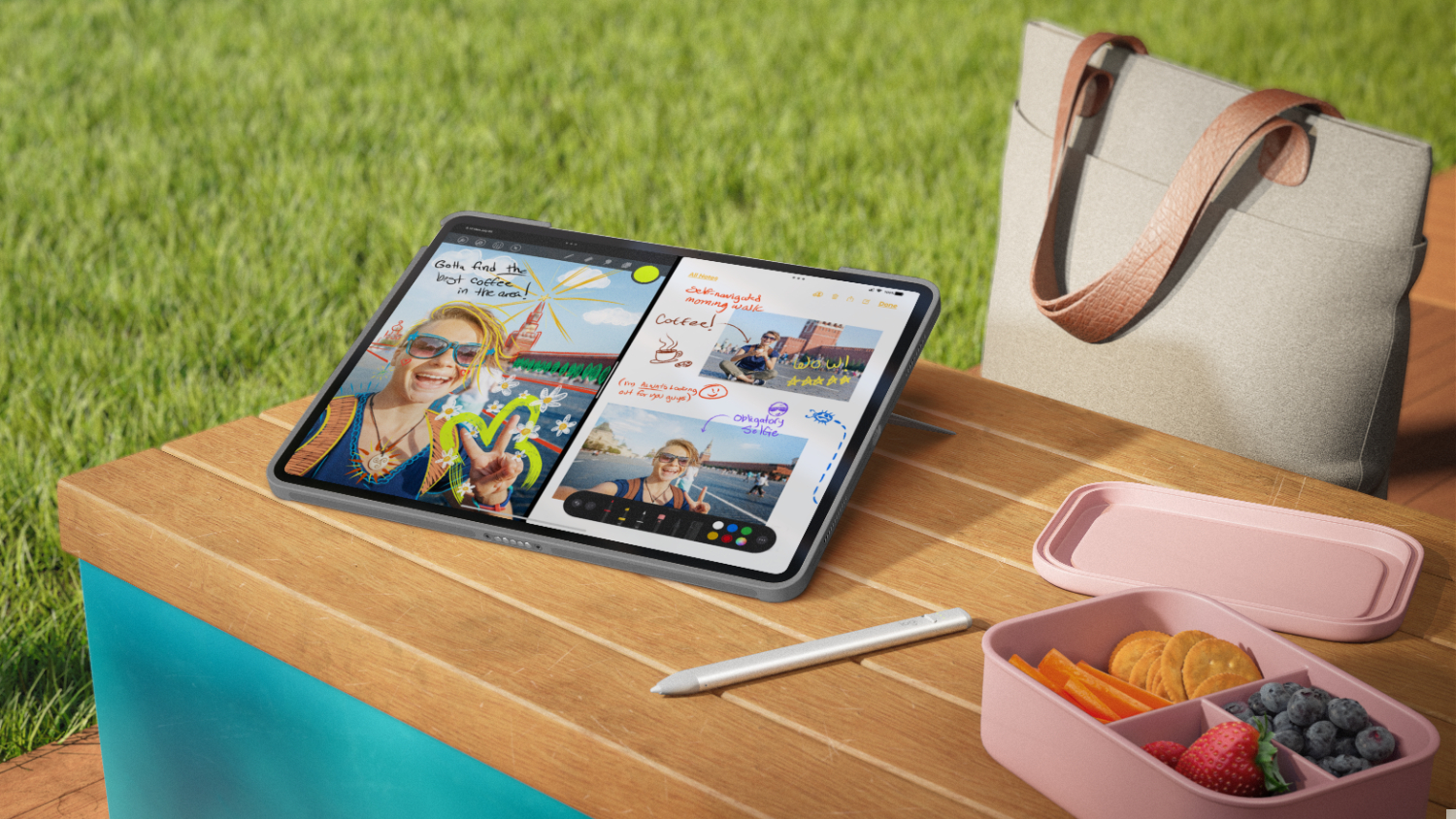 Logitech Combo Touch Case for iPad Air 13" M2 - Oxford Grey