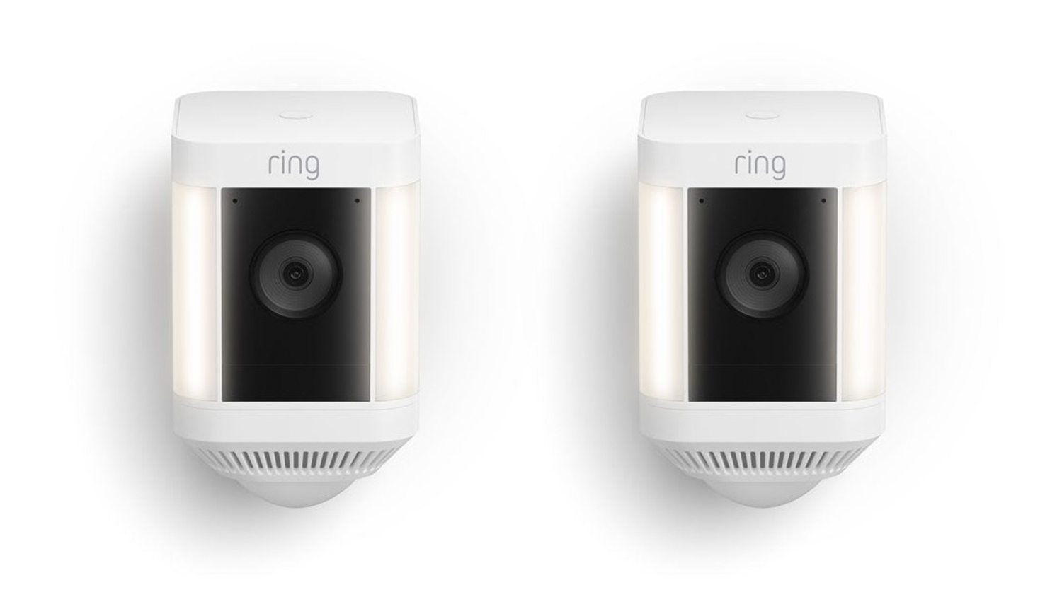 Ring Spotlight Cam Plus Battery 1080p Outdoor Wire-Free Security Camera - 2 Pack (White)