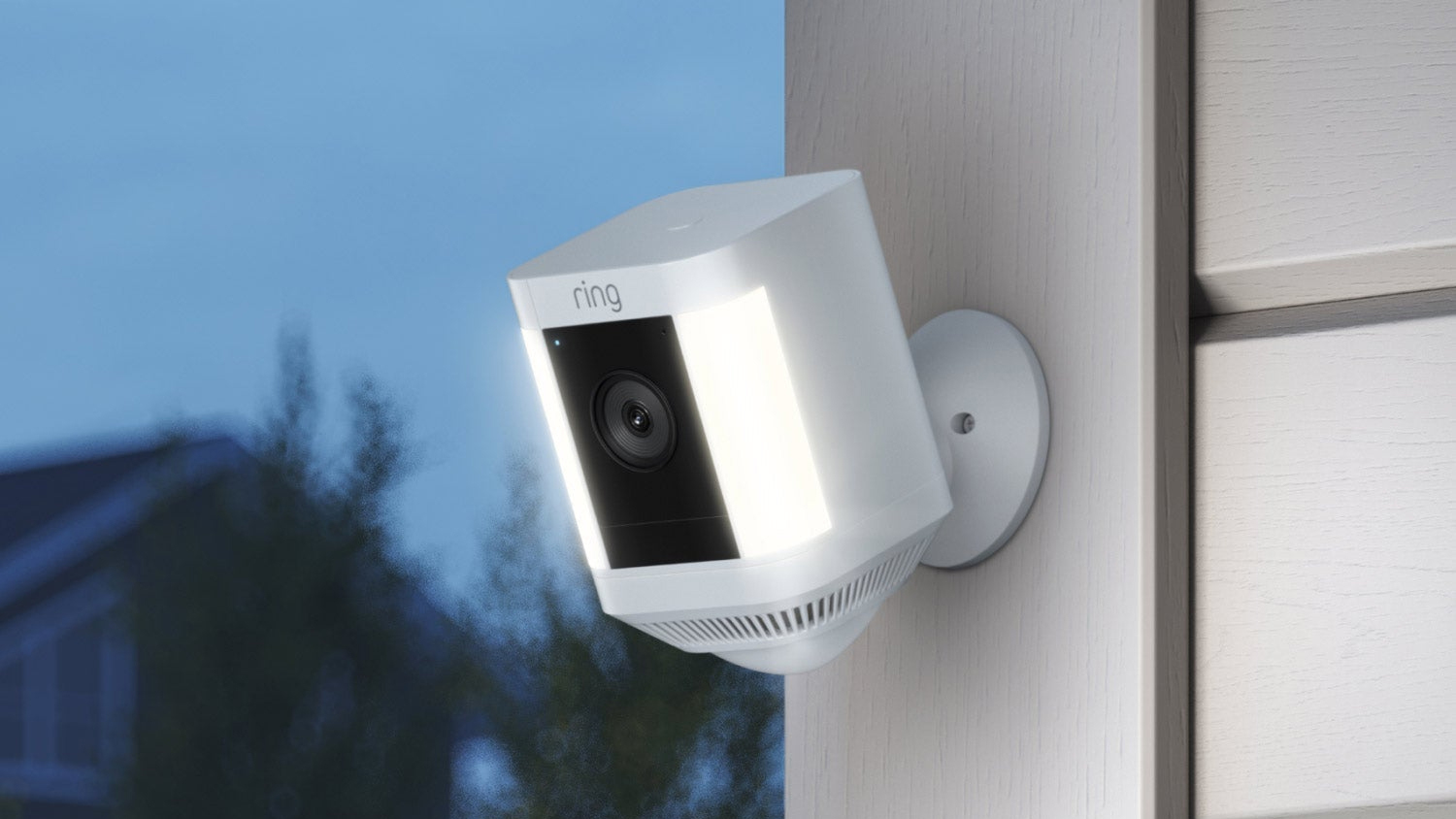 Ring Spotlight Cam Plus Battery 1080p Outdoor Wire-Free Security Camera - 2 Pack (White)