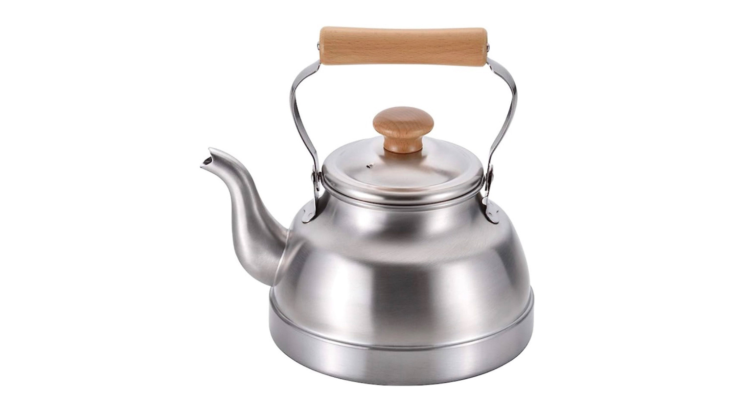 Chitose Stainless Steel Stovetop Classic Kettle with Wooden Handle 2.7L