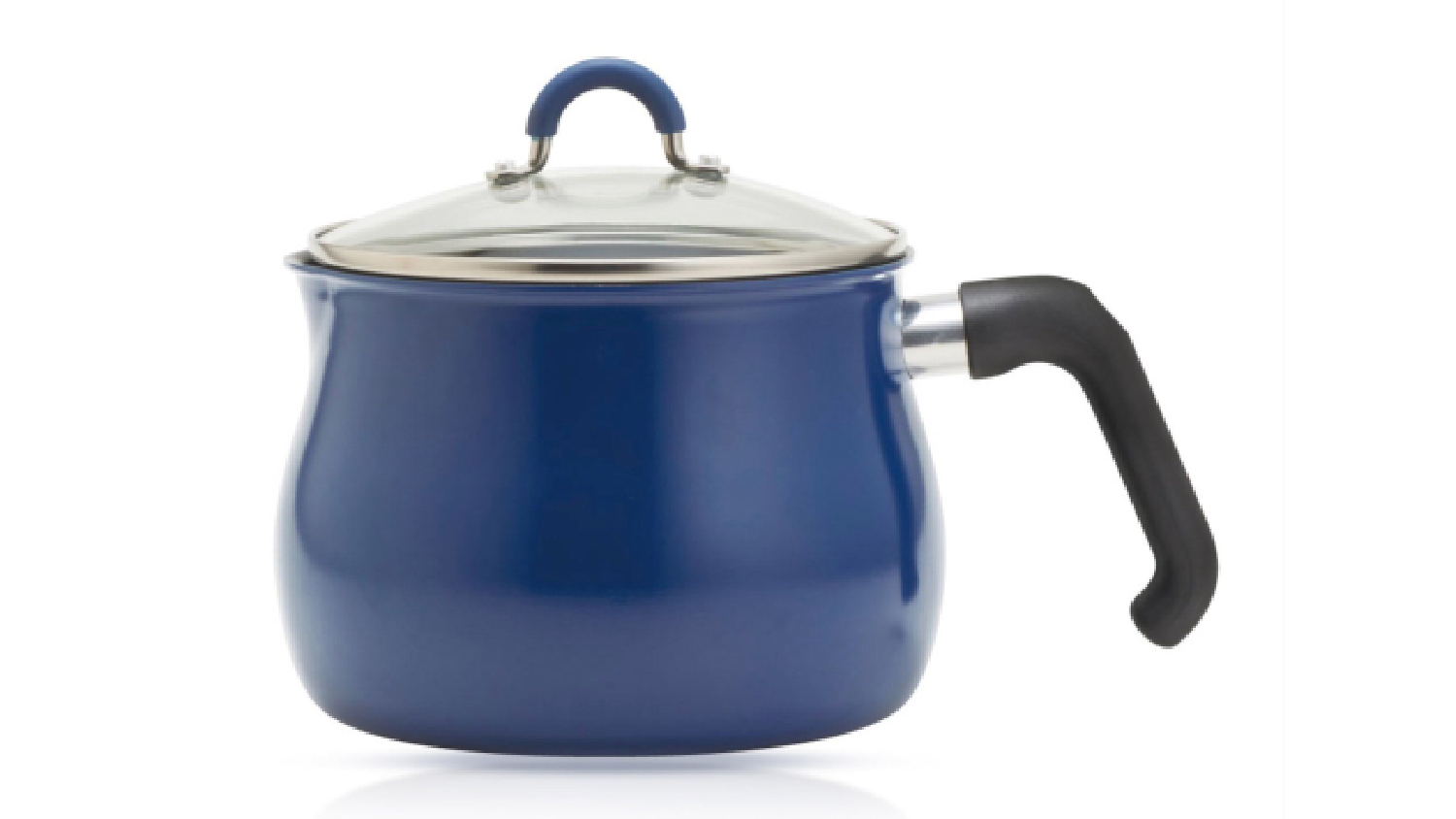 ToMay Induction Compatable Multi-Purpose Cooking Pot with Lid, Handle 3L - Navy Blue