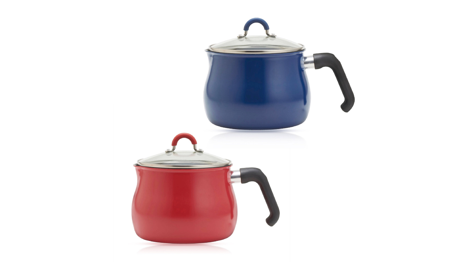 ToMay Induction Compatable Multi-Purpose Cooking Pot with Lid, Handle 3L - Red