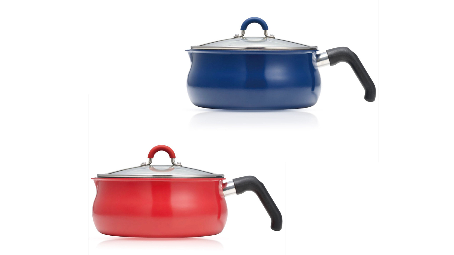 ToMay Induction Compatable Multi-Purpose Cooking Pan with Lid, Handle 1.5L - Navy Blue