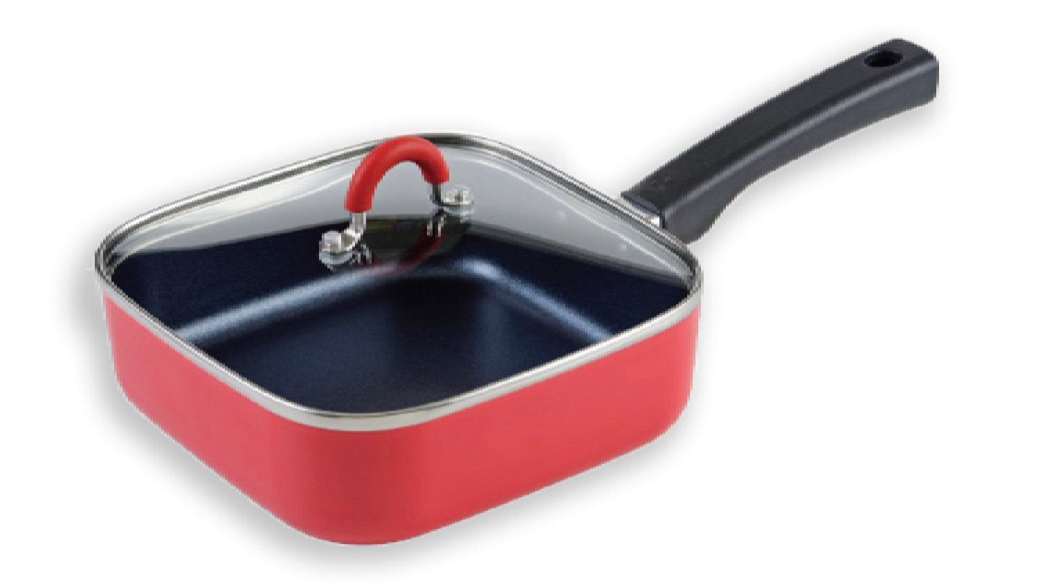 ToMay Induction Compatable Square Pan 18 x 18cm - Red