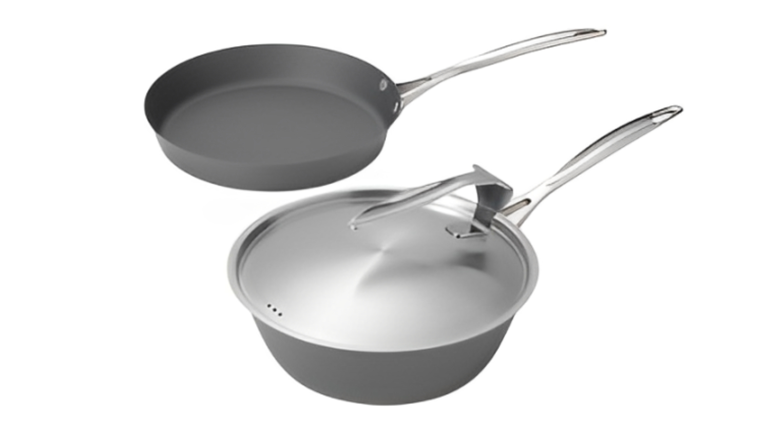 Kurotsuchi Non-stick Iron Pan Set with Lid 24cm 3pcs.