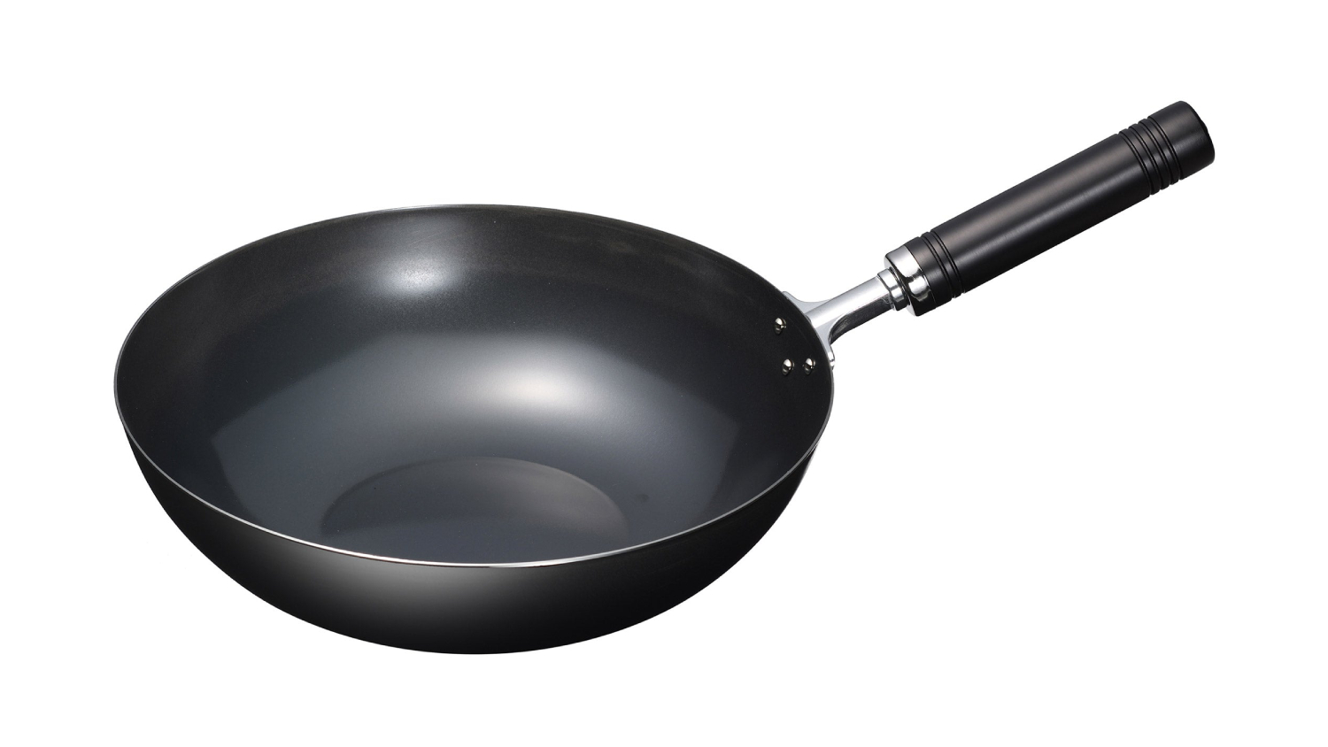 ENZO Induction Compatible Deep Wok Pan with Handle 28cm