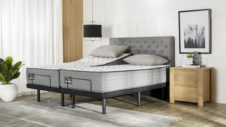 King Koil Conforma Deluxe II Firm Split Super King Mattress with Virtue Adjustable Base by A.H Beard
