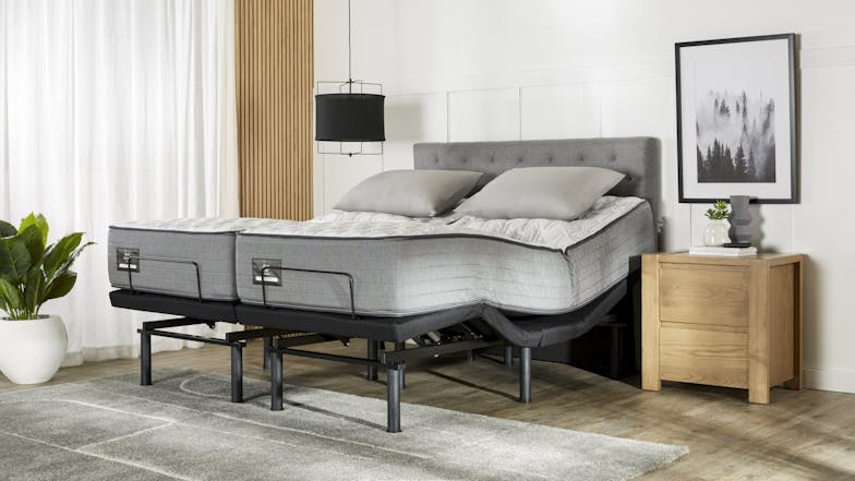 King Koil Conforma Deluxe II Firm Split Super King Mattress with Virtue Adjustable Base by A.H Beard