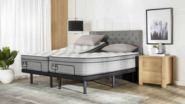 King Koil Conforma Deluxe II Soft Split Super King Mattress with Virtue Adjustable Base by A.H Beard