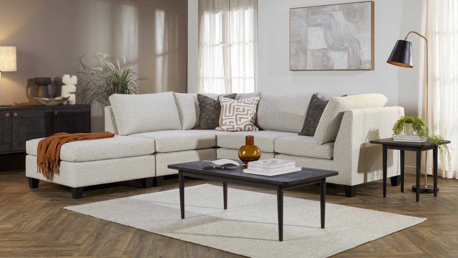 Delta Fabric Modular Lounge Suite Harvey Norman New Zealand