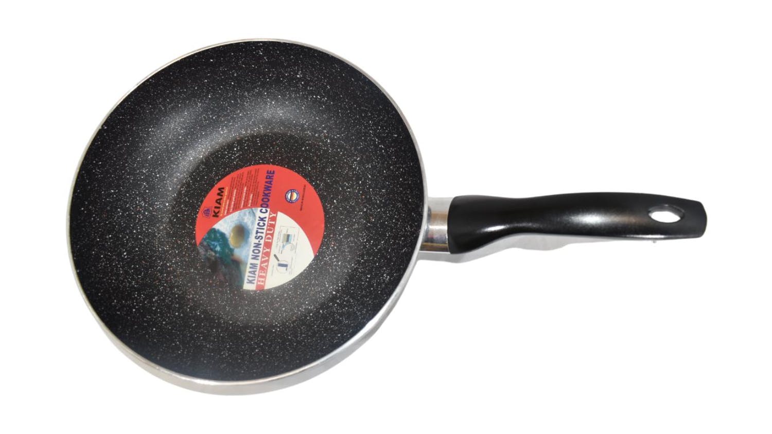 Kiam Heavy Duty Non-Stick High Wall Frypan with Glass Lid 26cm