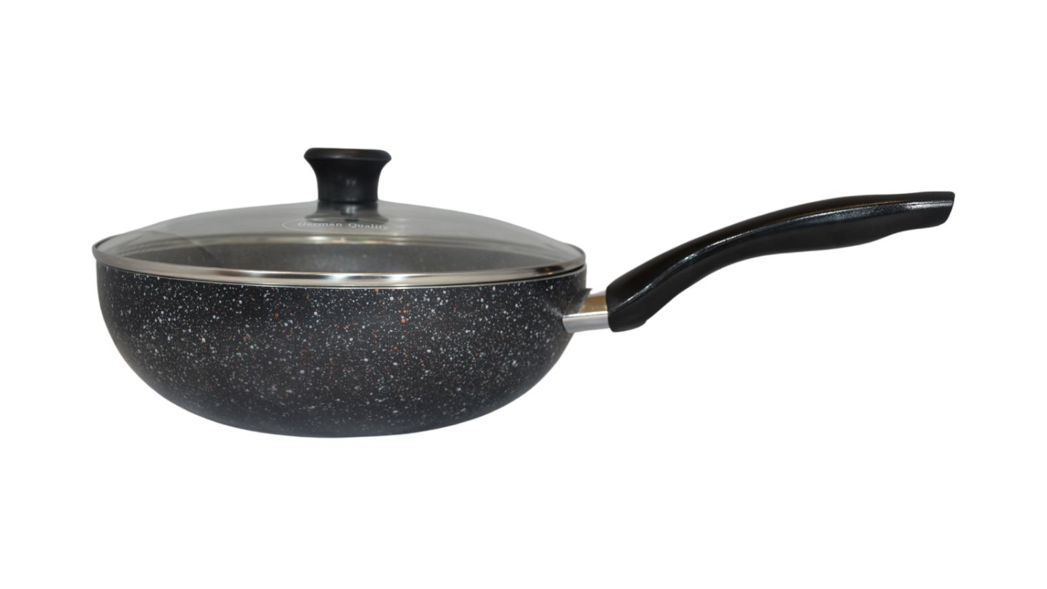 Kiam Heavy Duty Non-Stick High Wall Frypan with Glass Lid 28cm