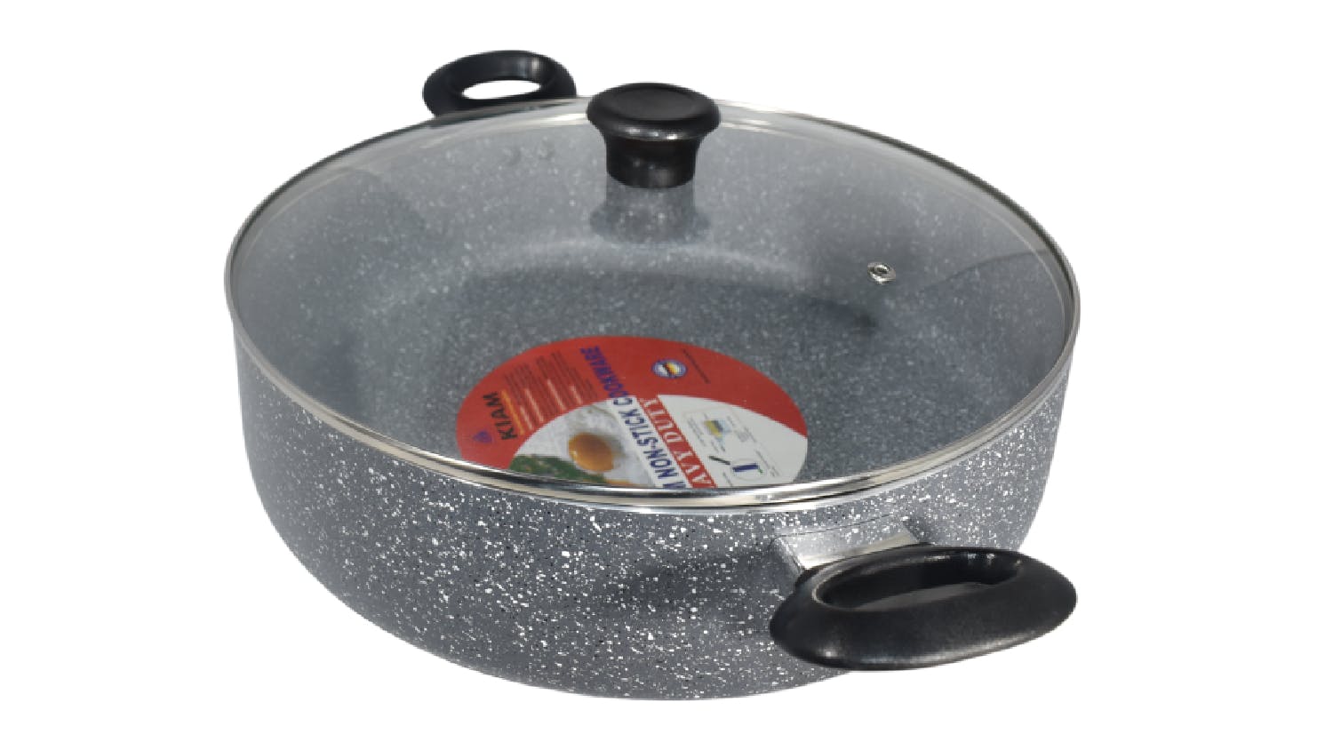 Kiam Heavy Duty Non-Stick High Wall Multi-pan with Glass Lid 32cm