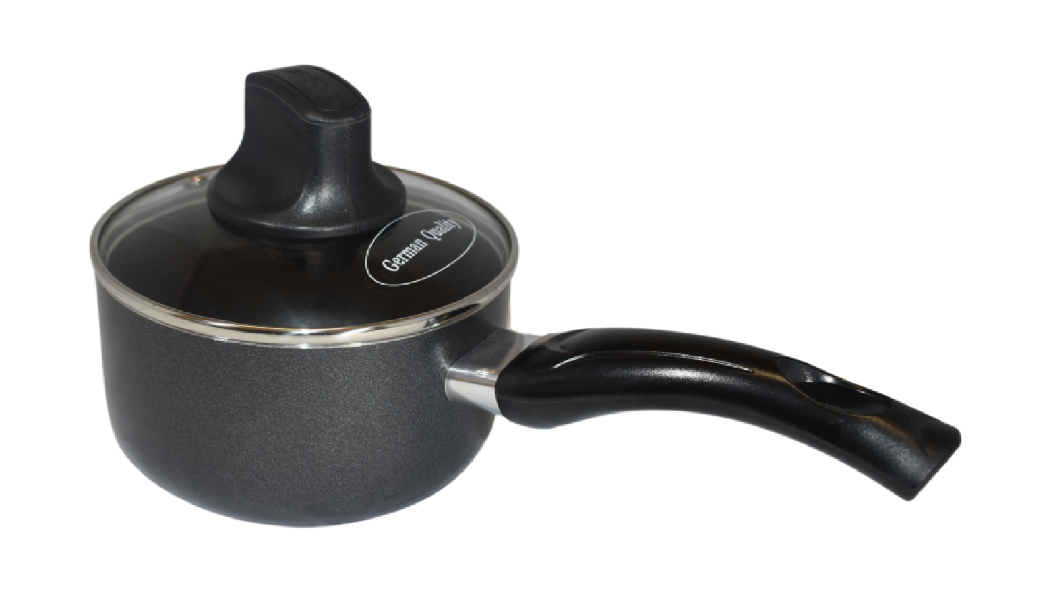 Kiam Heavy Duty Non-Stick Saucepot with Glass Lid 16cm