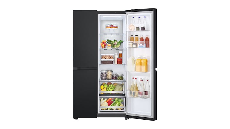 LG 655L Side-by-Side Fridge Freezer - Matte Black (GS-B600MBL)