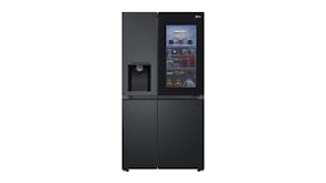 LG 635L Side-by-Side Fridge Freezer with Ice & Water - Matte Black (GS-V600MBLC)